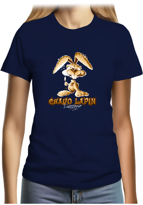 T-Shirt Femme Chaud lapin s'abstenir