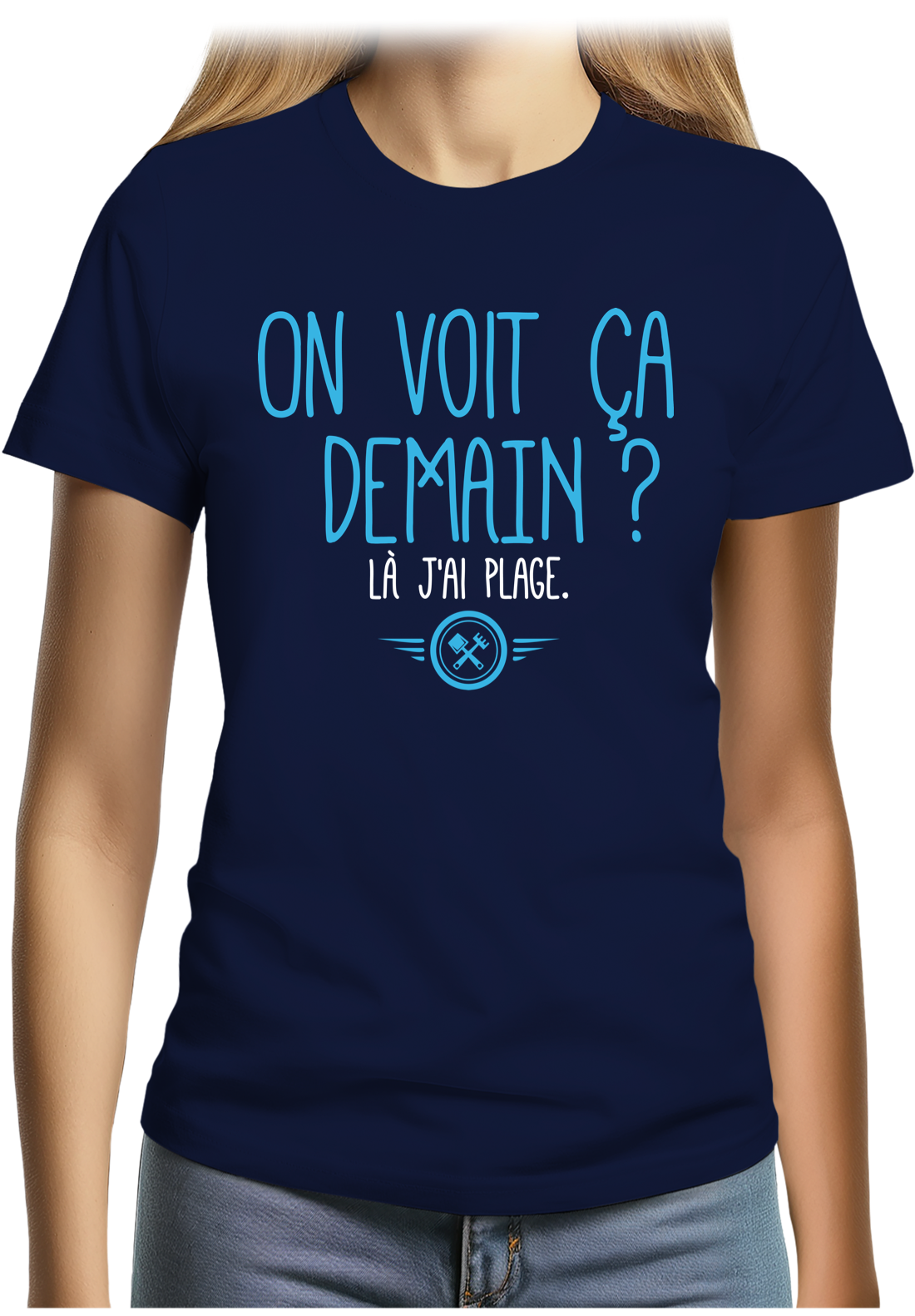 T-Shirt Femme On voit ça demain ? Là j'ai plage