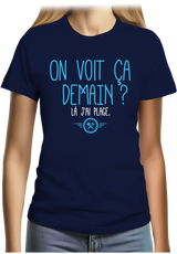 T-Shirt Femme On voit ça demain ? Là j'ai plage