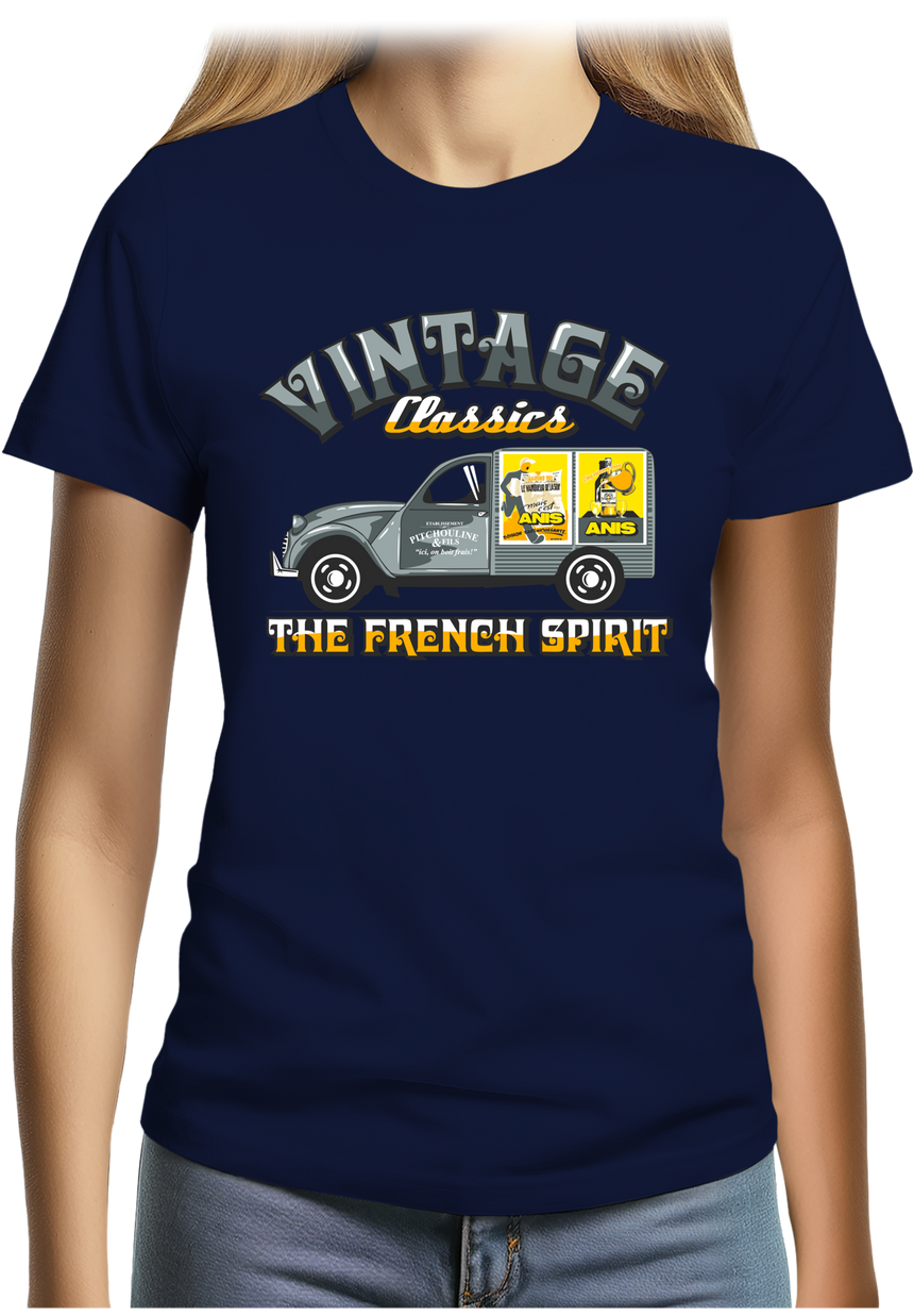 T-Shirt Femme Voiture 2CV french spirit pastis