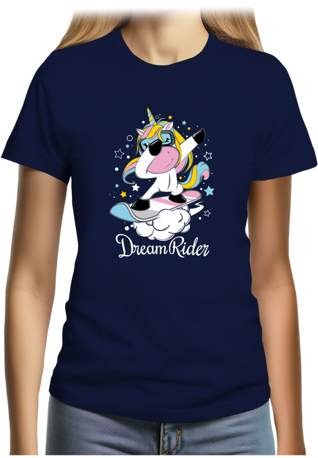 T-Shirt Femme Licorne en surf qui dab