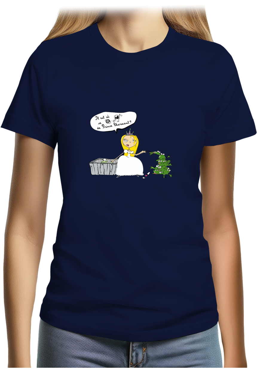 T-Shirt Femme Je cherche le prince charmant