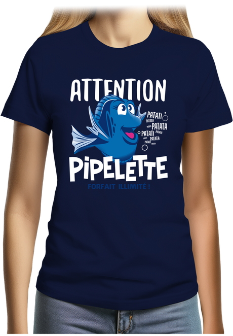 T-Shirt Femme Attention Dory poisson pipelette