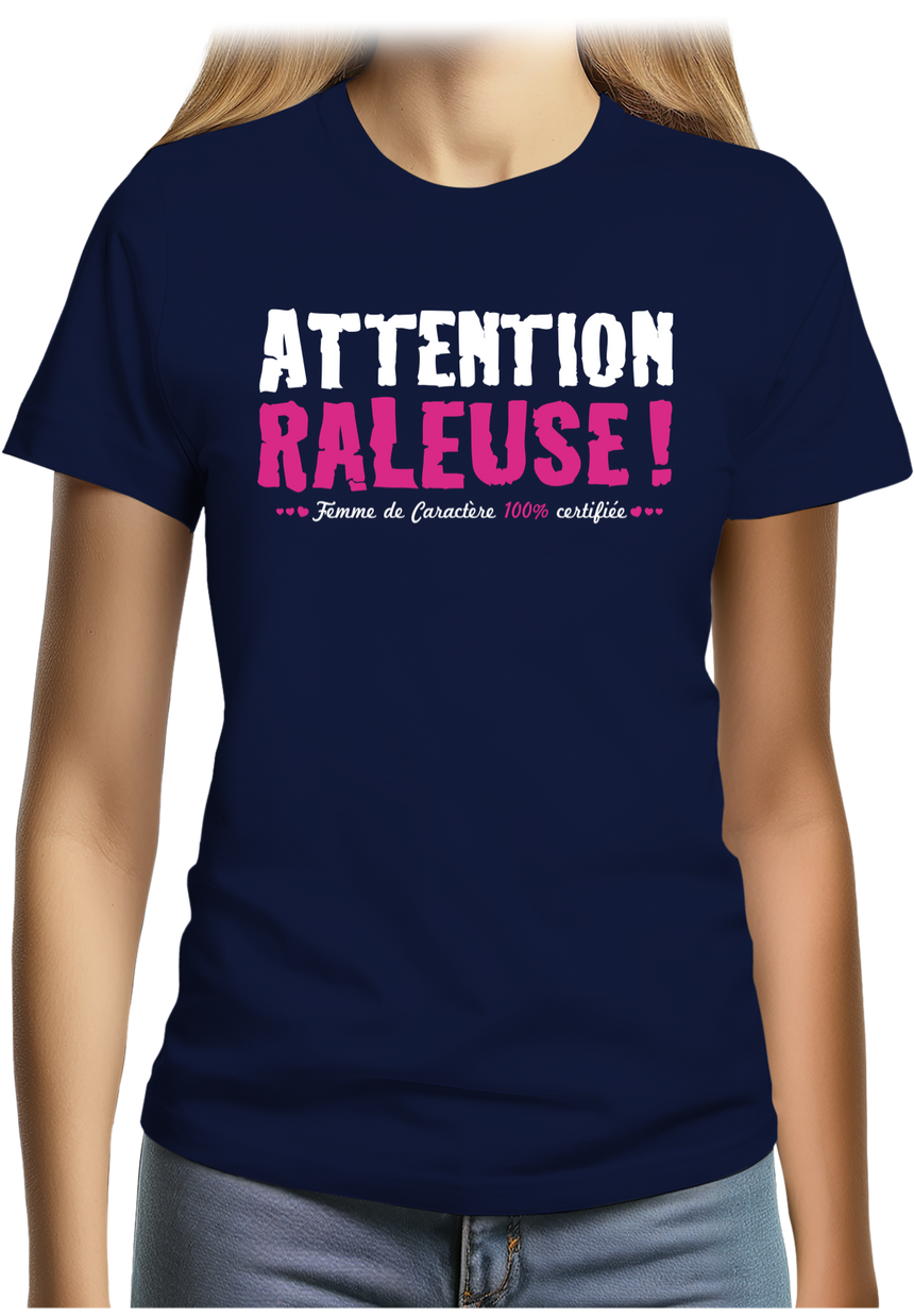 T-Shirt Femme Attention Râleuse Certifiée