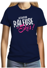 T-Shirt Femme Attention râleuse en ski