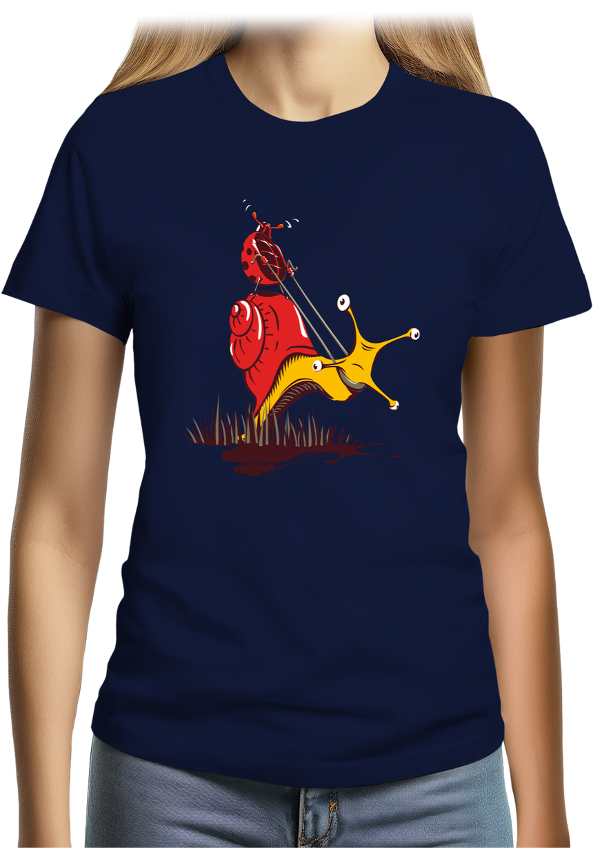 T-Shirt Femme Escargot Et Coccinelle