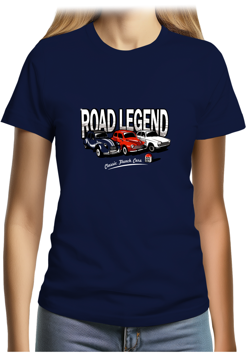 T-Shirt Femme Voiture Road Legend