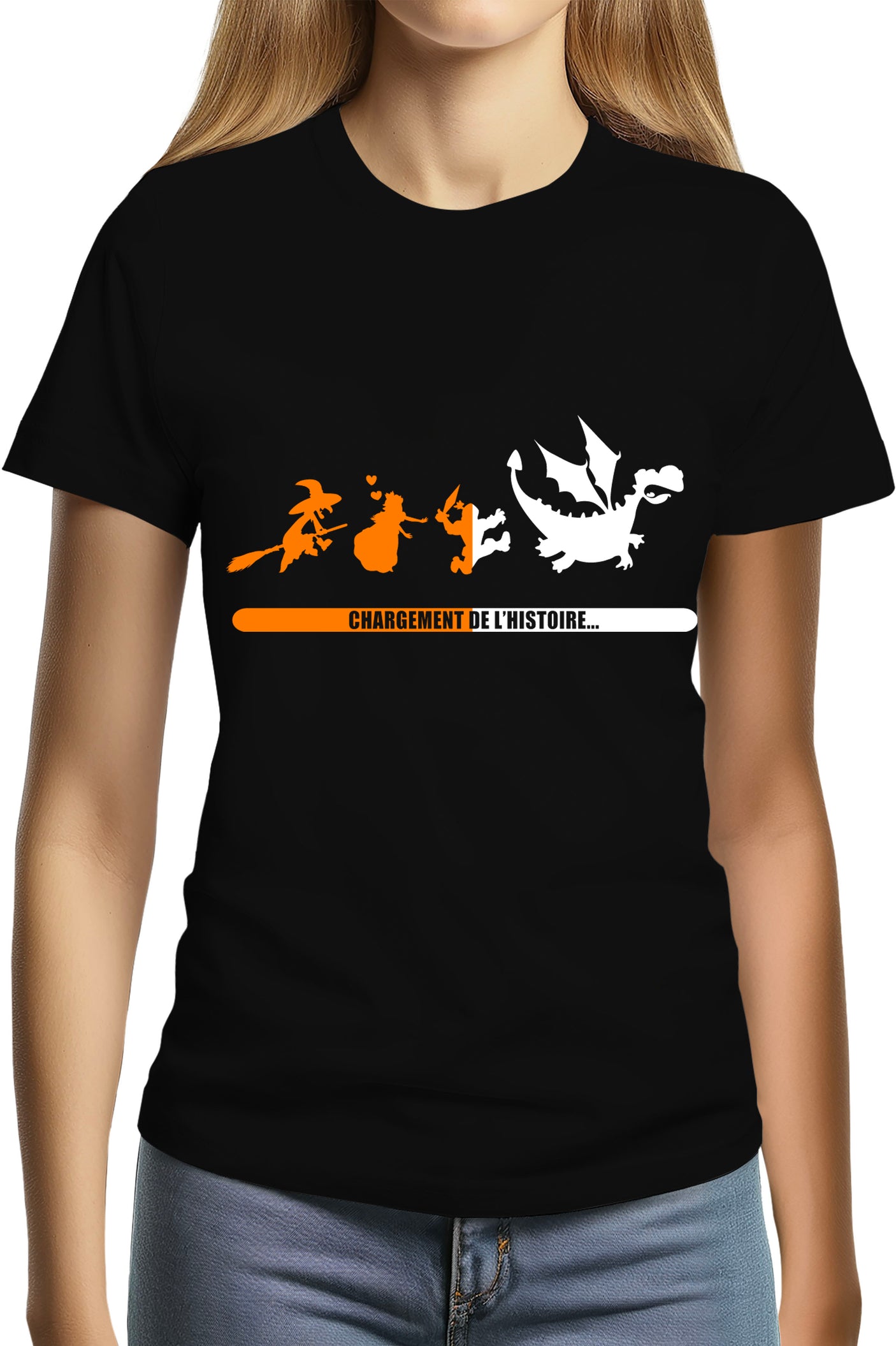 T-Shirt Femme Histoire d'une sorcière en dragon