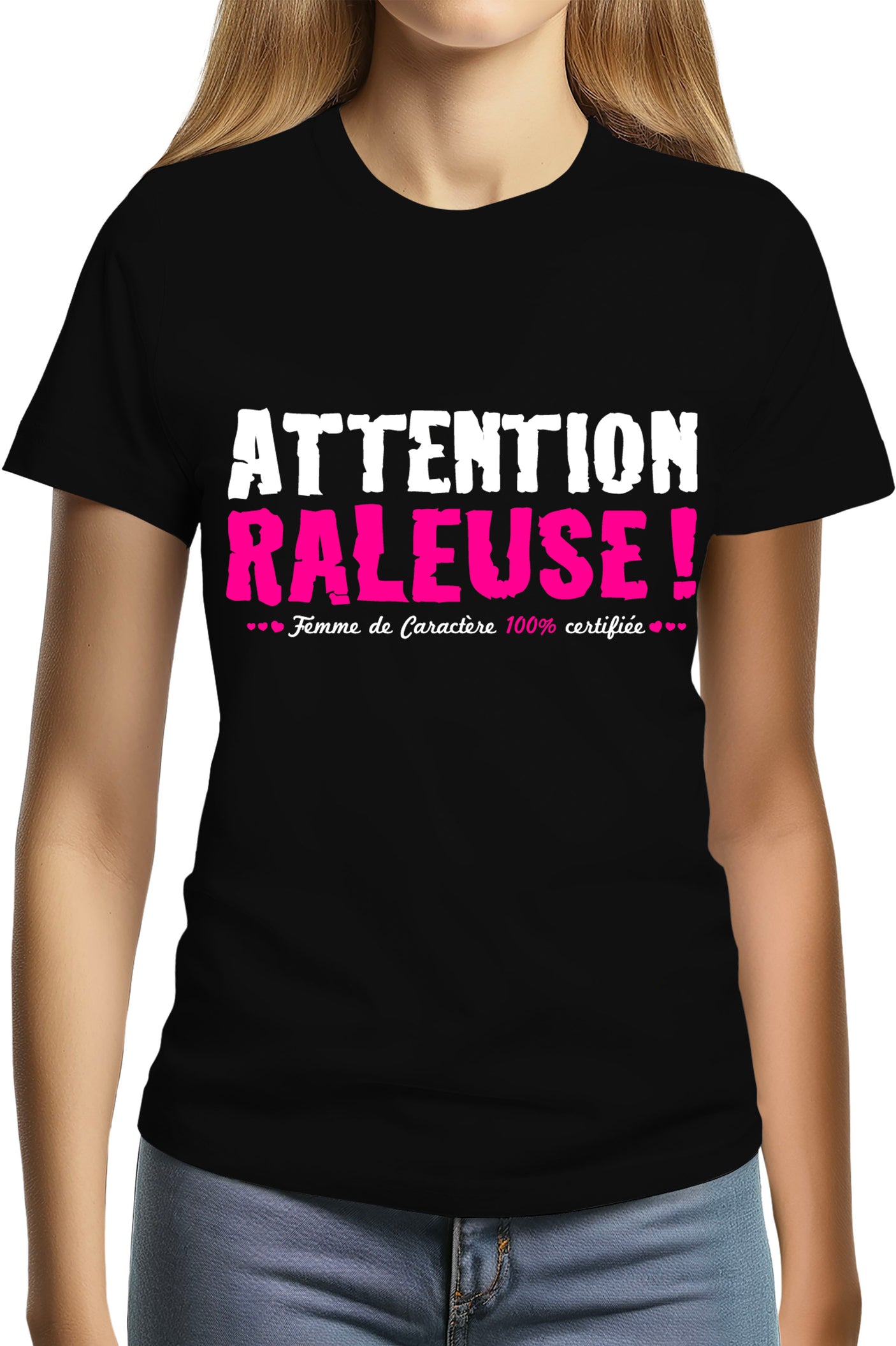 Tee-Shirt Femme ATTENTION RALEUSE flash