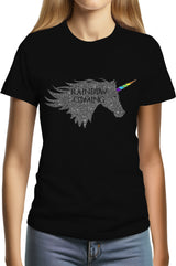 T-Shirt Femme Rainbow unicorn is coming