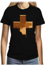 T-Shirt Femme La croix suisse en chocolat