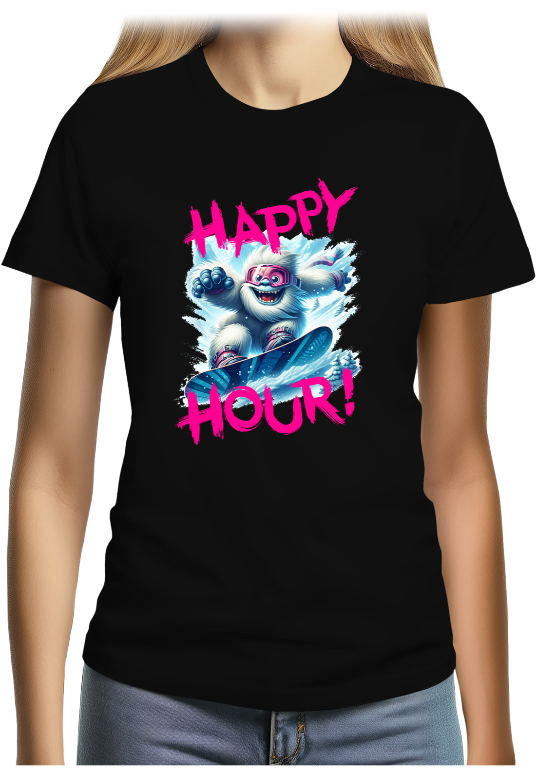 T-Shirt Femme Yeti snow en surf