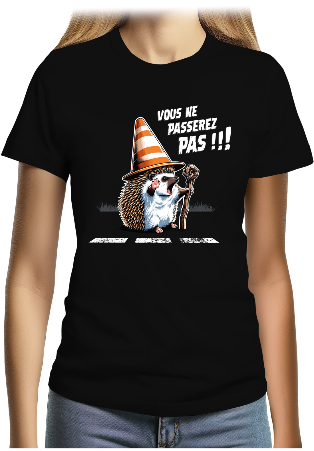 T-Shirt Femme Hérisson Gandalf, vous ne passerez pas sur la route !