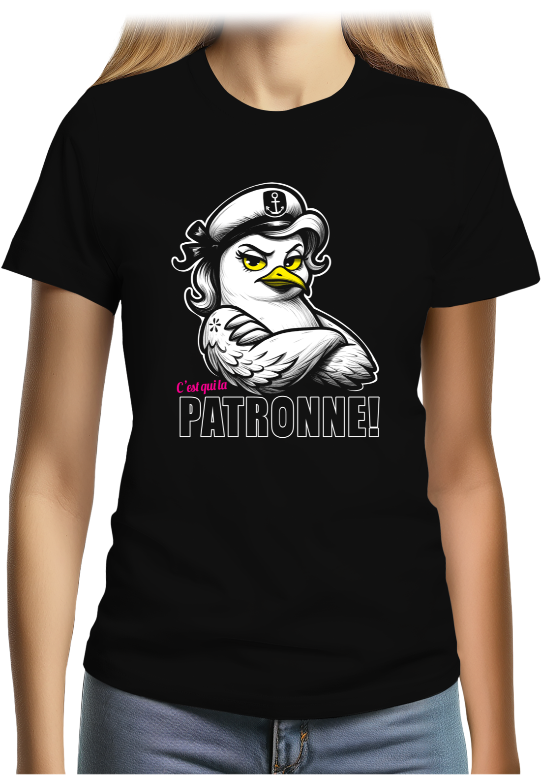 T-Shirt Femme Mouette c'est qui la patronne ?
