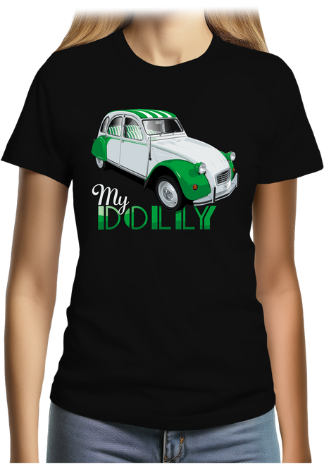 T-Shirt Femme Voiture 2CV série spéciale bicolore