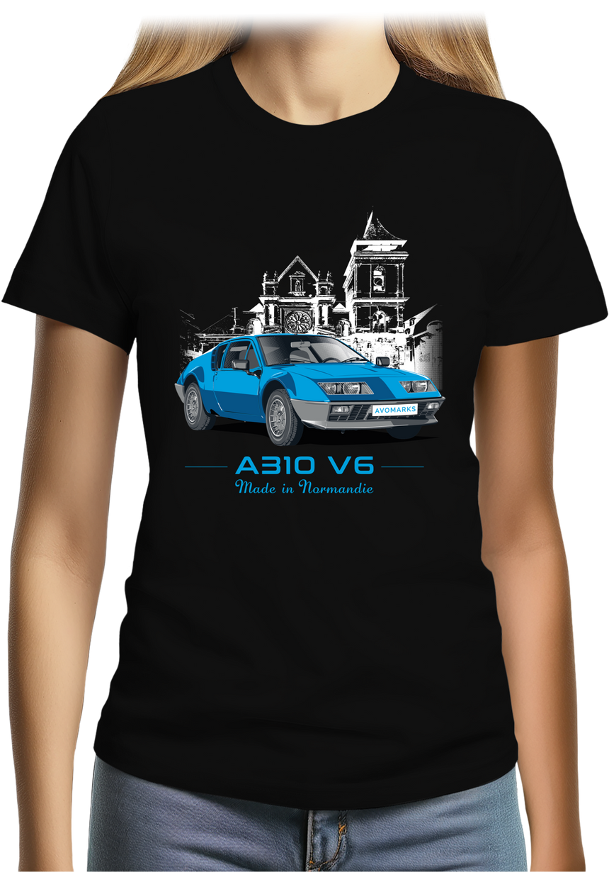 T-Shirt Femme Voiture A310 V6 Made in Normandie
