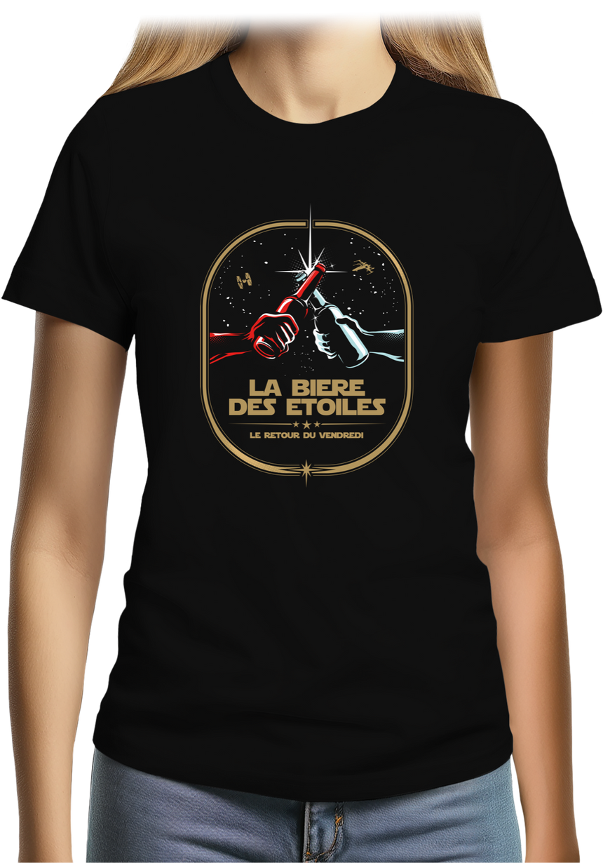 T-Shirt Femme La bière des étoiles le retour du vendredi