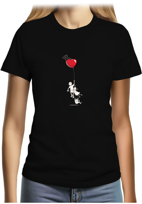 T-Shirt Femme Bonne fête maman ballon en coeur