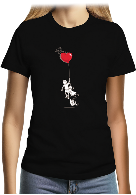 T-Shirt Femme Bonne fête maman ballon en coeur