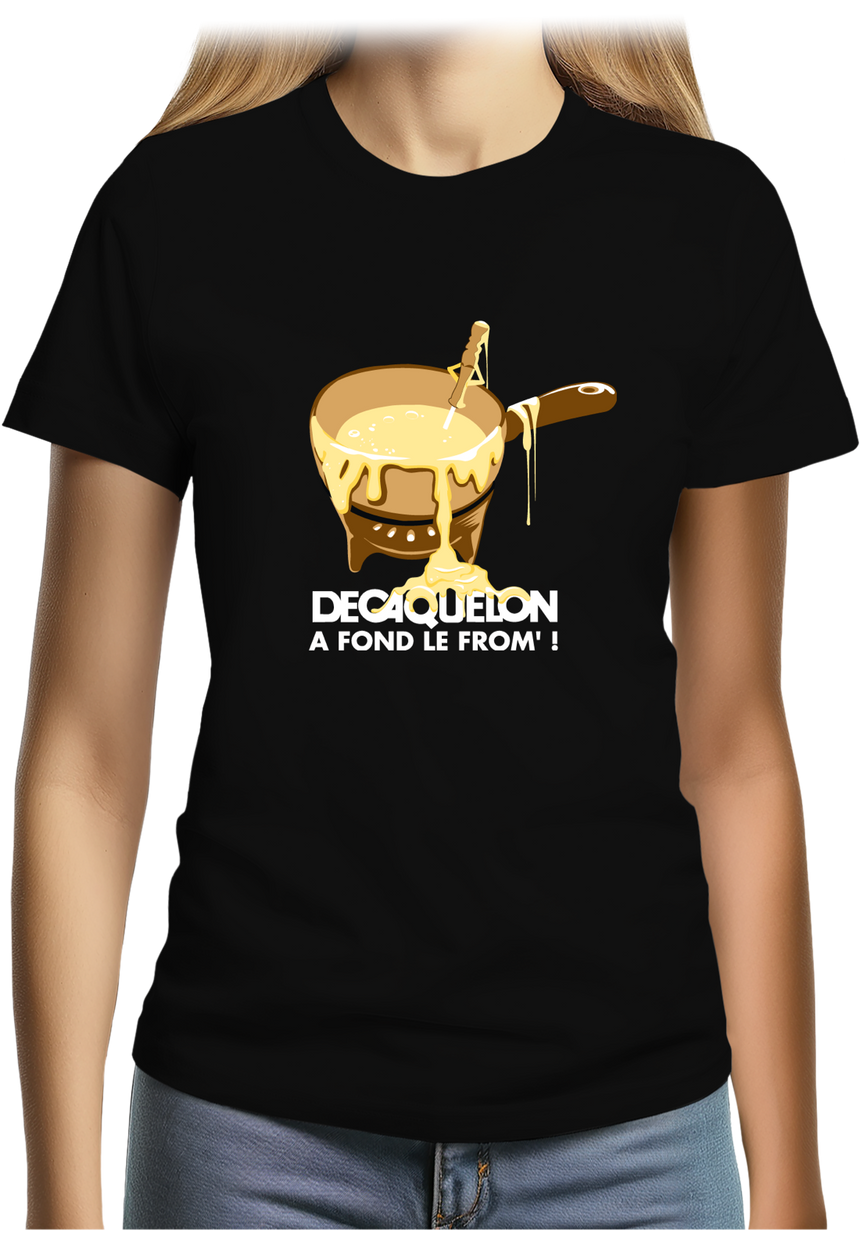 T-Shirt Femme Decaquelon à fond le fromage