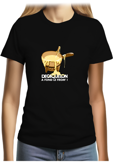 T-Shirt Femme Decaquelon à fond le fromage