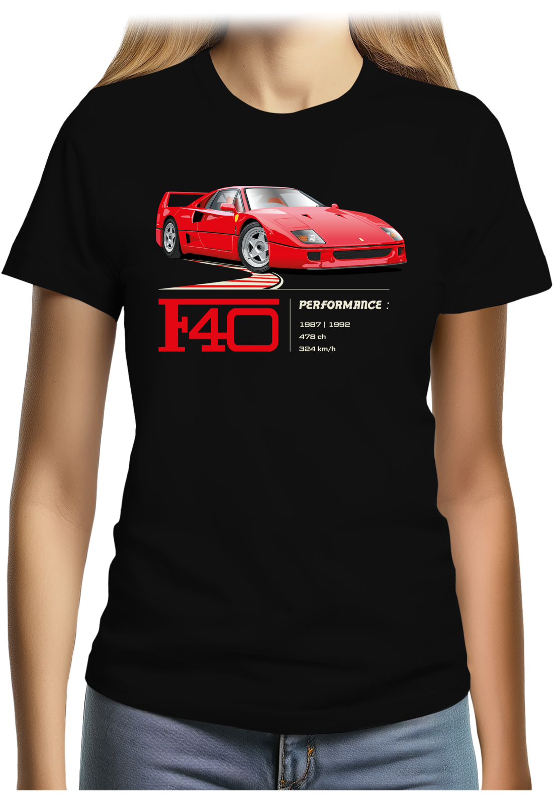 T-Shirt Femme F40 le V8 iconique