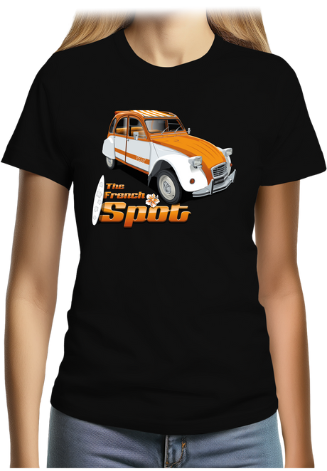 T-Shirt Femme 2CV French spot été avec surf