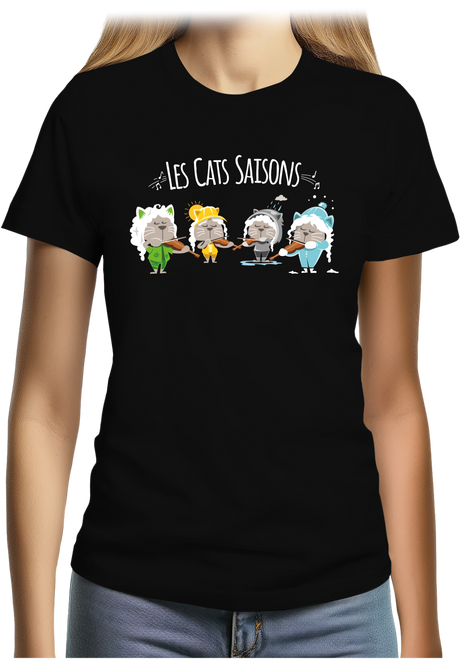 T-Shirt Femme Les Cats Saisons