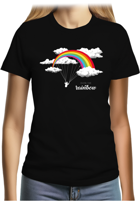 T-Shirt Femme Parapente arc en ciel