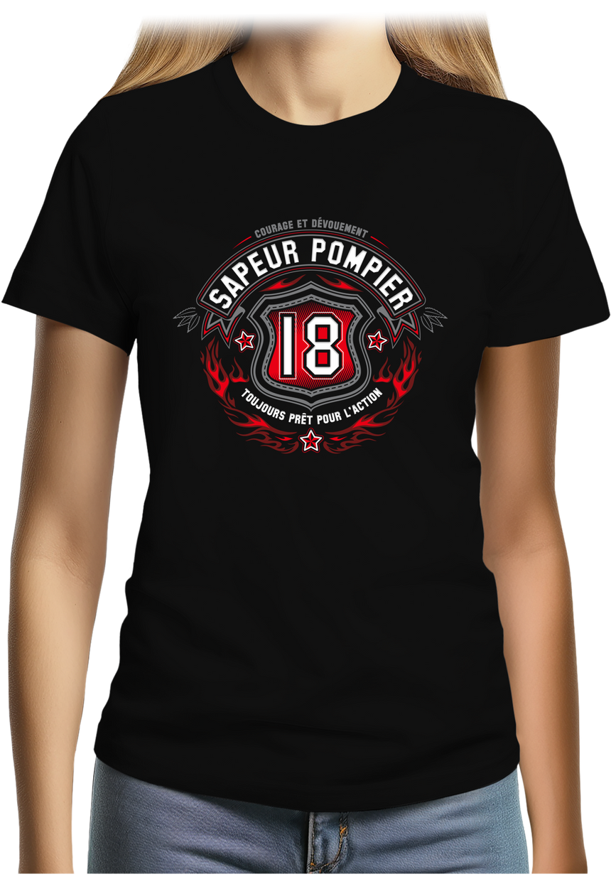 T-Shirt Femme Sapeur pompier