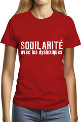 Tee-Shirt Femme Sodilarite avec les dyslexiques