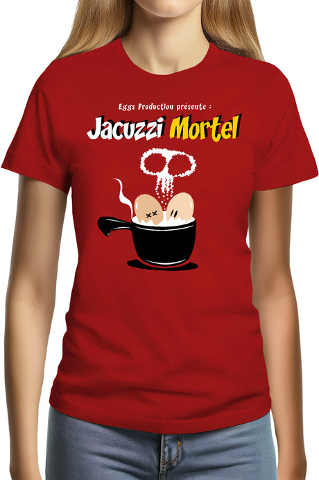 Tee-Shirt Femme Des Oeufs dans un jacuzzi