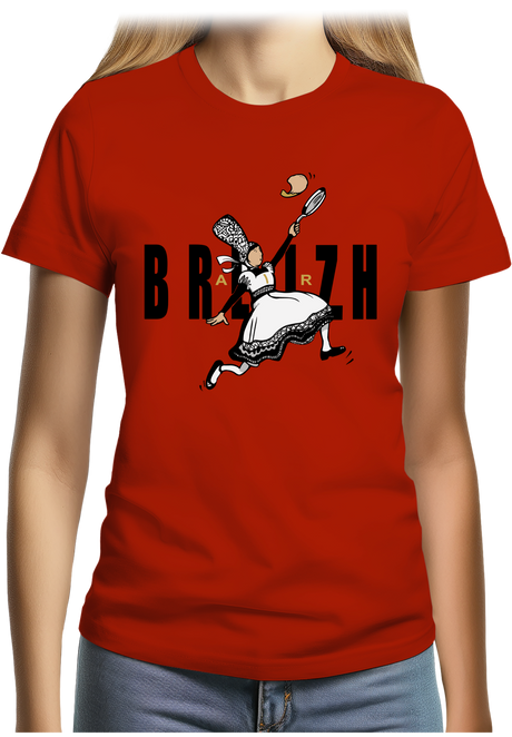 T-Shirt Femme Crêpes bretonnes sportives