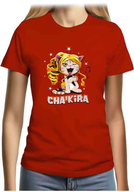 T-Shirt Femme Cha'kira, Chat chanteuse