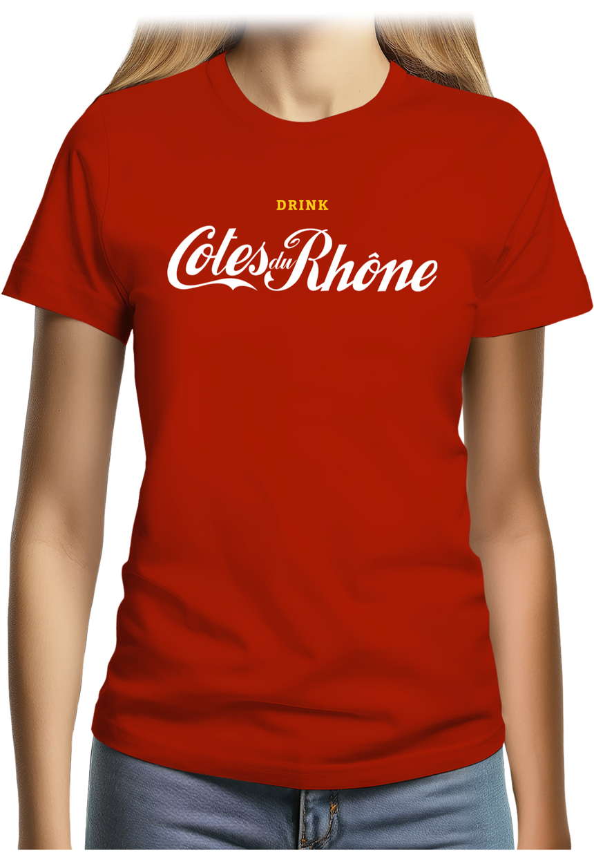 T-Shirt Femme Alcool cotes du rhone
