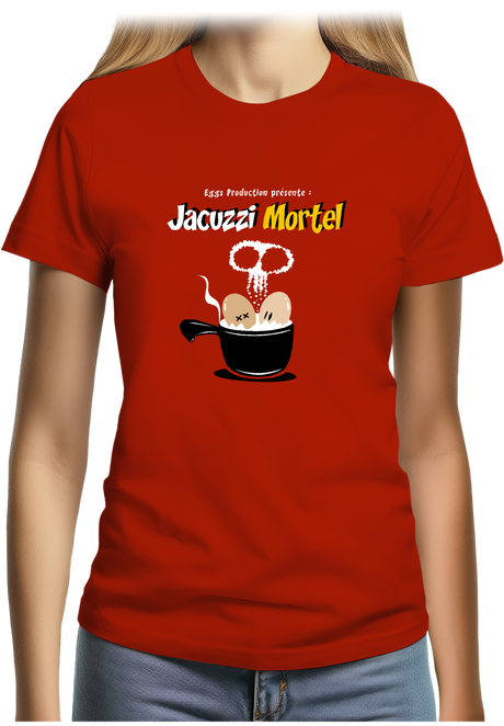 T-Shirt Femme Des Oeufs dans un jacuzzi