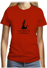 T-Shirt Femme D'épouser une princesse à vivre avec un dragon