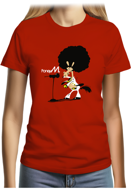 T-Shirt Femme Chanteur Poney M