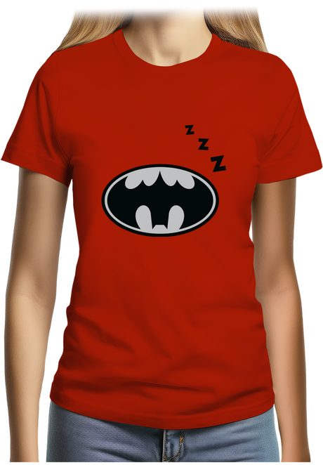 T-Shirt Femme Super héros Bat sommeil