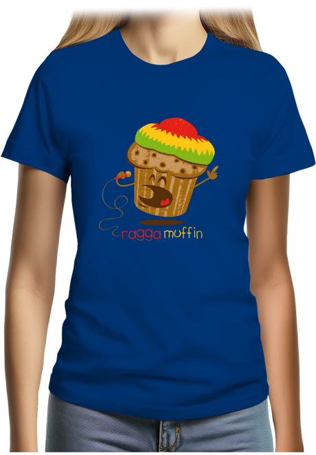 T-Shirt Femme Chanteur de Reggae en muffin