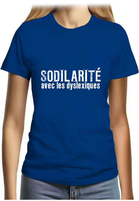T-Shirt Femme Sodilarité avec les dyslexiques