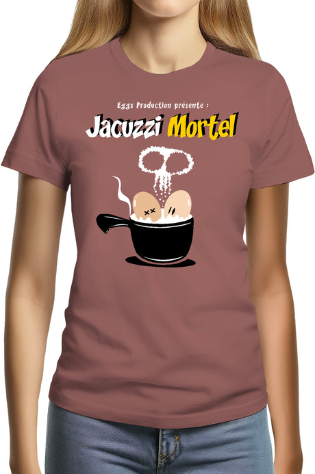 Tee-Shirt Femme Des Oeufs dans un jacuzzi
