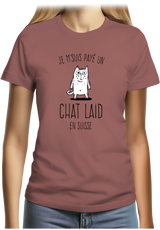 T-Shirt Femme Un chat laid en suisse