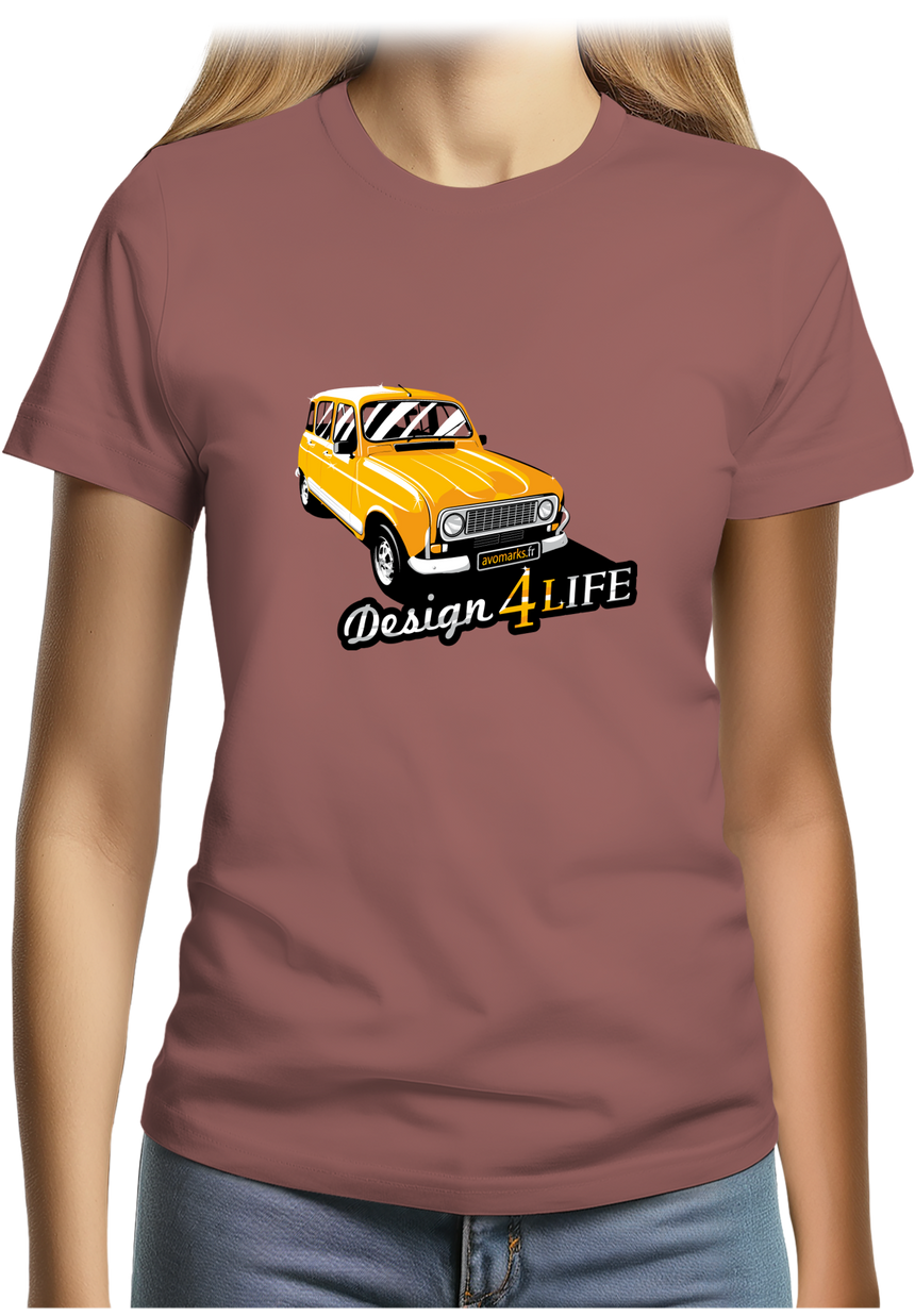 T-Shirt Femme Voiture Design 4L