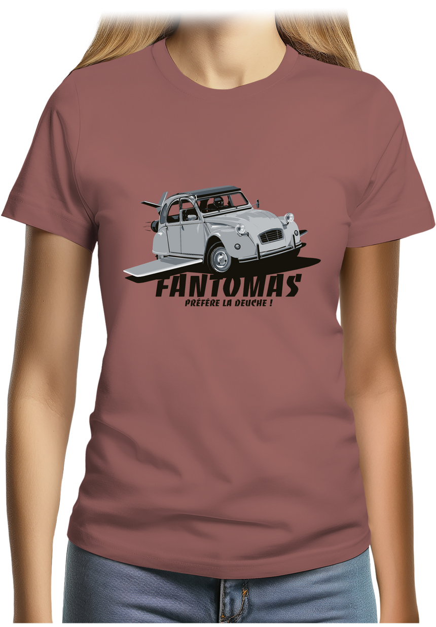 T-Shirt Femme Voiture 2CV de Fantomas