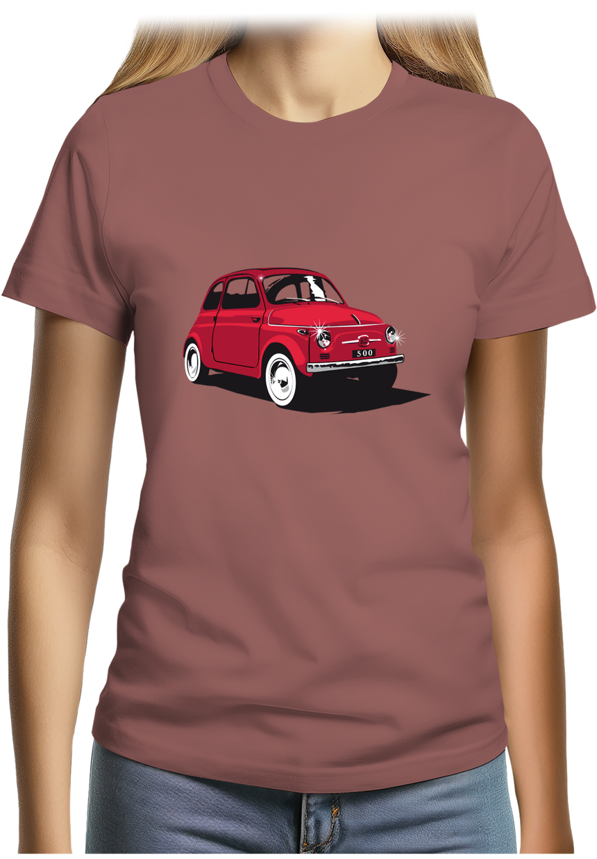 T-Shirt Femme Voiture Italienne 500 Luxe
