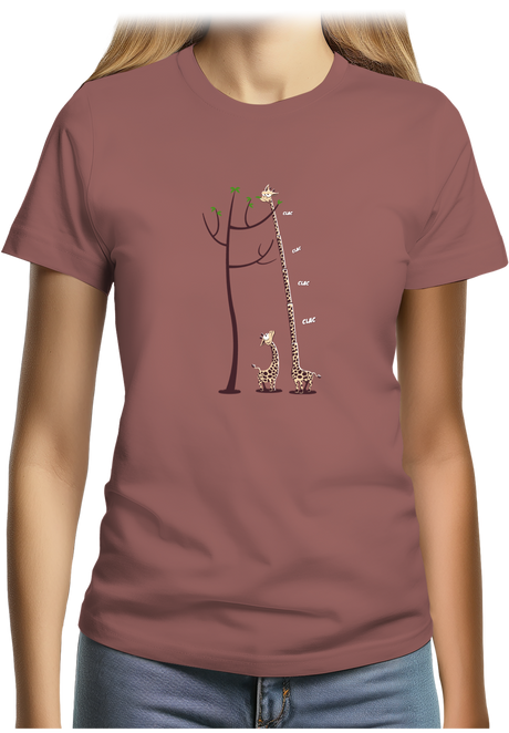 T-Shirt Femme Girafe dépliable