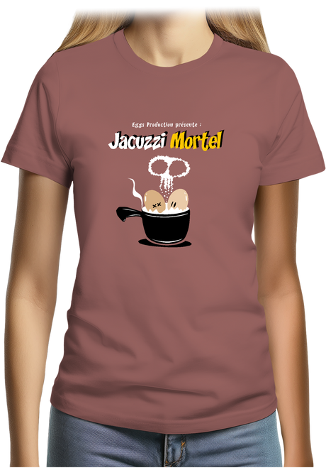 T-Shirt Femme Des Oeufs dans un jacuzzi