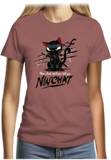 T-Shirt Femme Mon chat déchire tout c'est un ninja