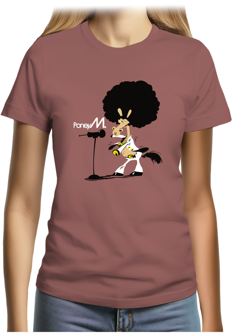 T-Shirt Femme Chanteur Poney M